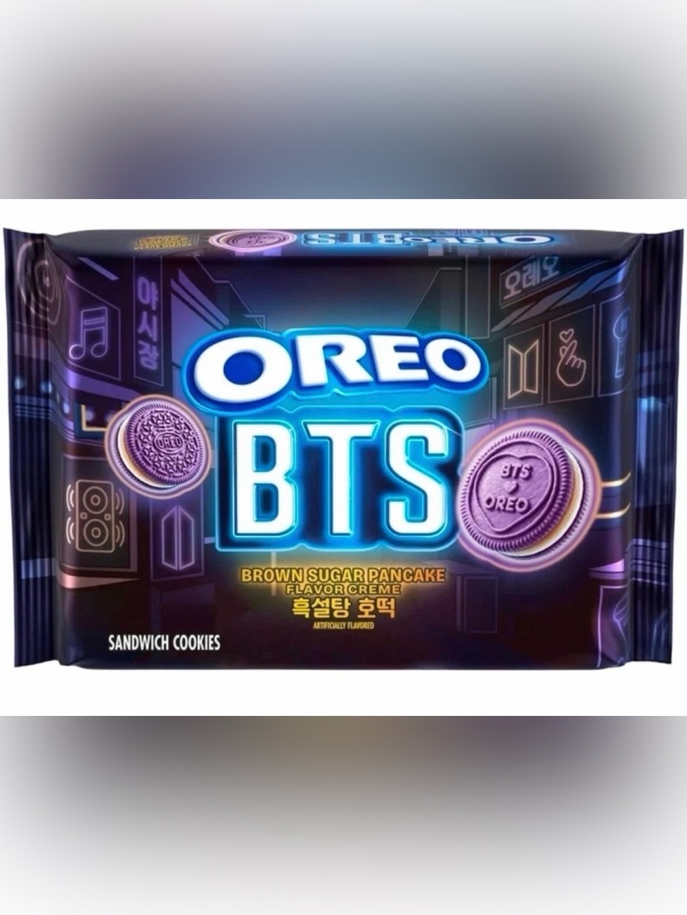 Limited Edition BTS X Oreo Brown Sugar Pancake Hotteok Flavored Cream Cookies